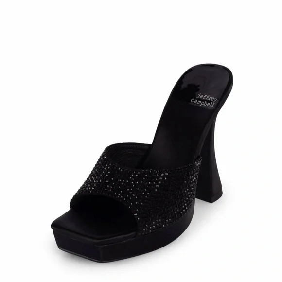 Jeffrey Campbell Hollywood Rhinestone Platform Sandals Size 7 - Picture 4 of 13